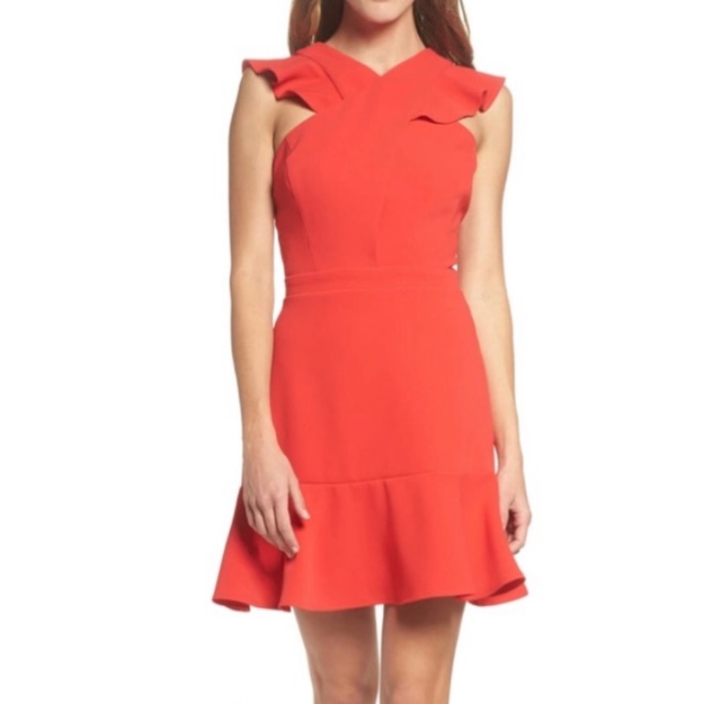 Chelsea28 Red Cocktail Dress